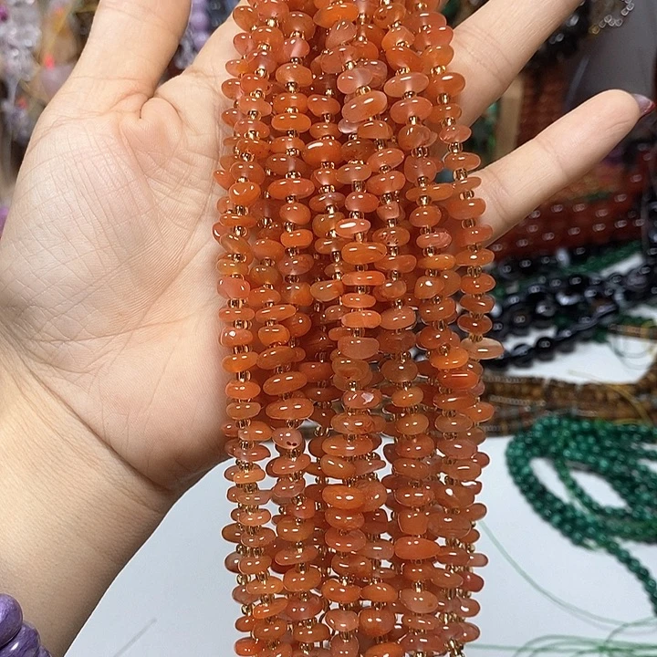 未镶嵌玛瑙/玉髓珠宝半成品天然南红手链一串