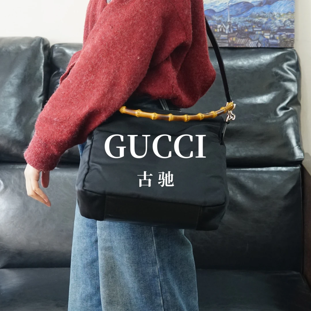 95新 GUCCI/古驰 黑色单肩包/JJ01707249/7249
