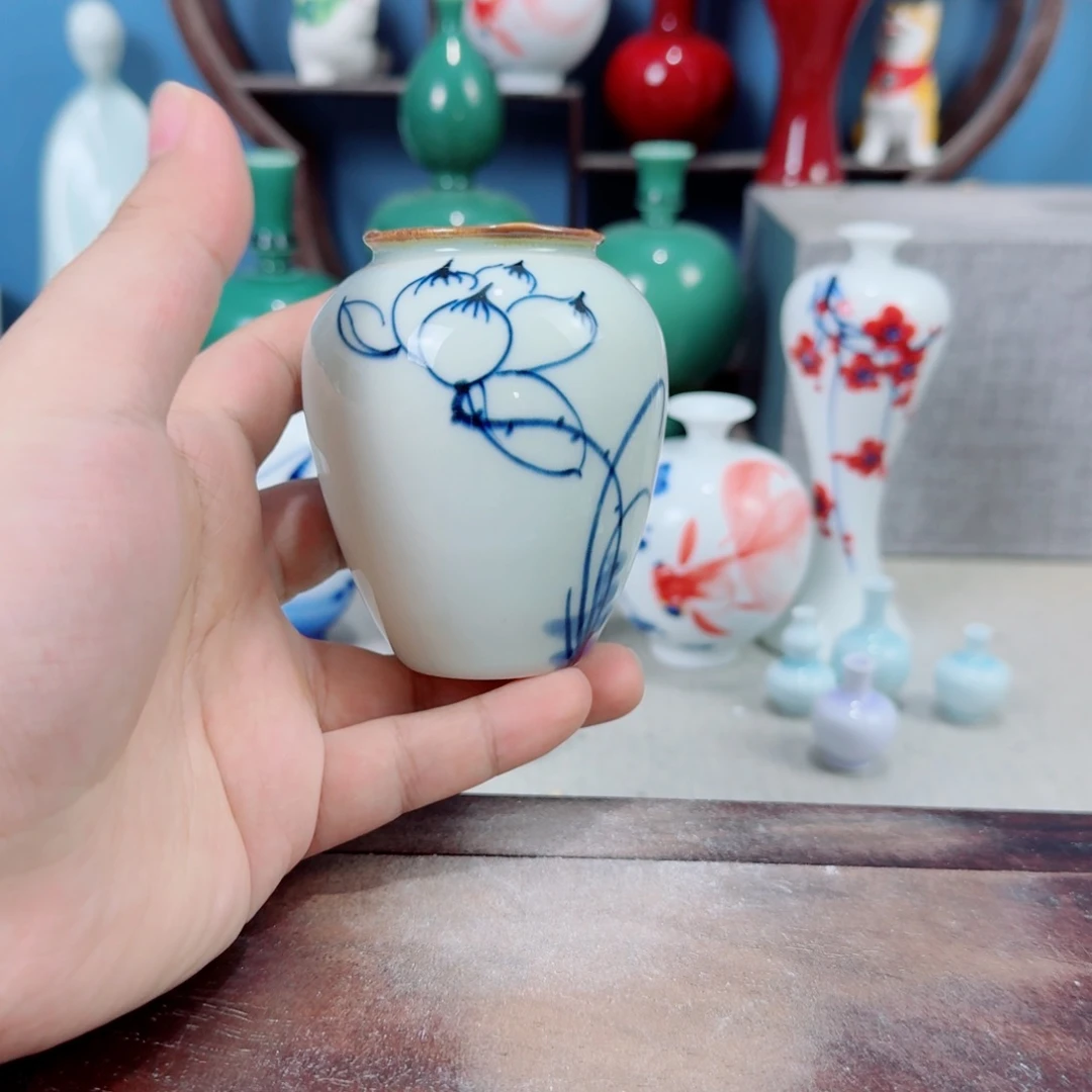 陶瓷手工小花器摆件