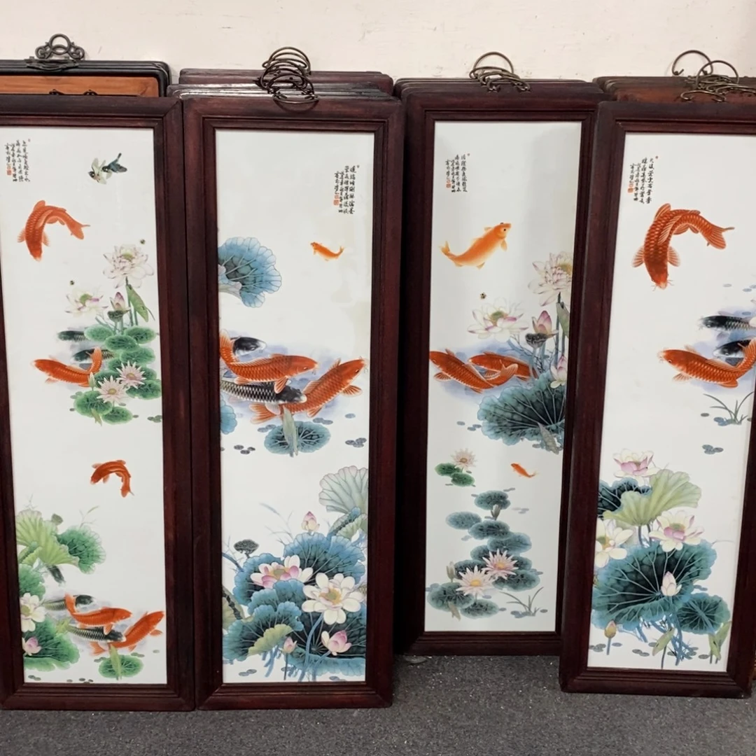 瓷1.2-40*4景德镇瓷板画柴窑烧制