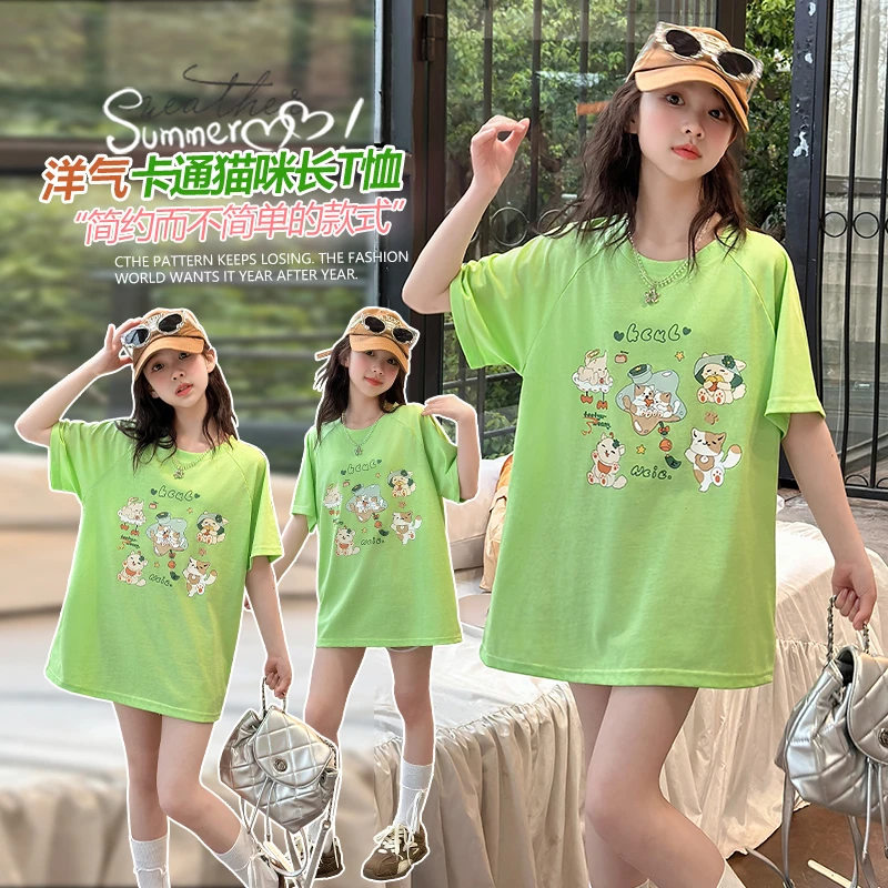 韩版ins潮流可爱复古风卡通印花短袖T恤学生闺蜜百搭减龄超火上衣