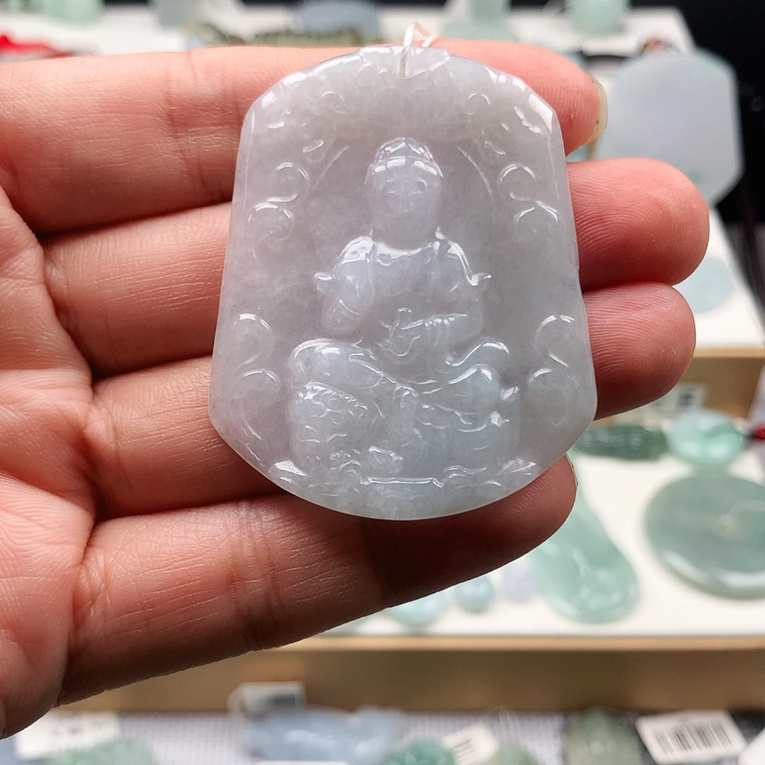 翡翠未镶嵌吊坠(不含链)16文殊