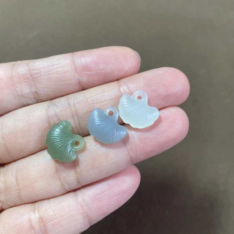 天然和田玉小幸叶，精致配饰