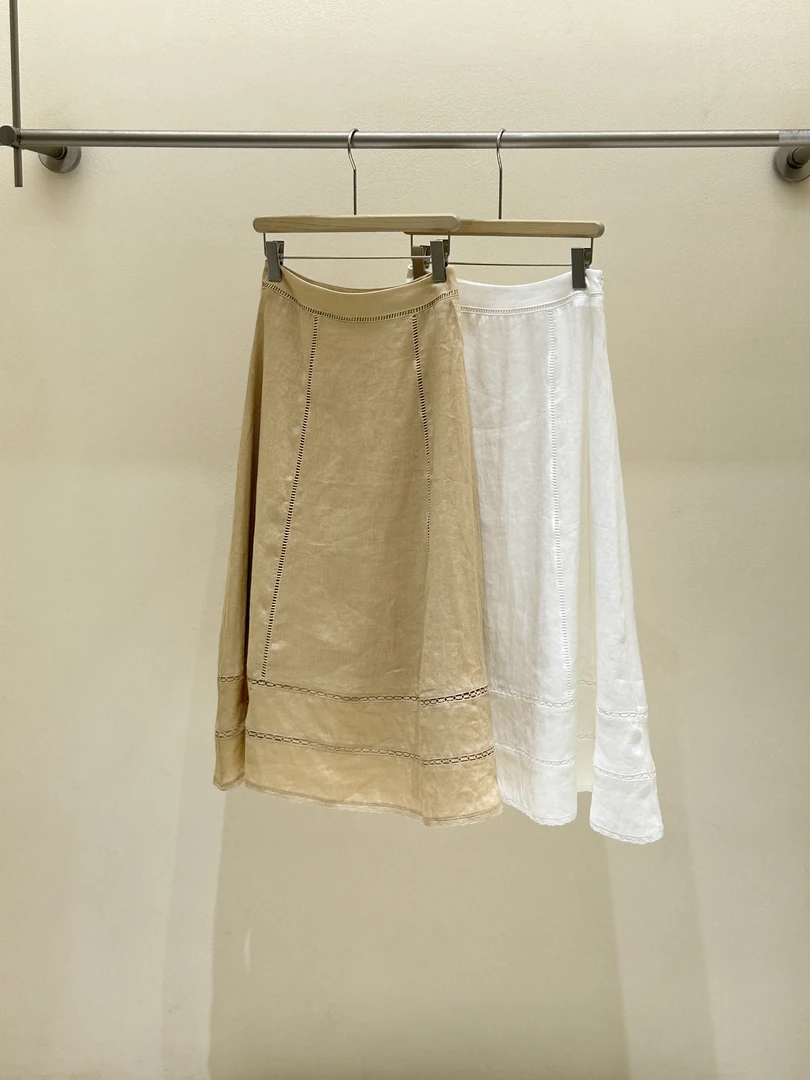 【兰帝专属】法式刺绣A摆半裙96222