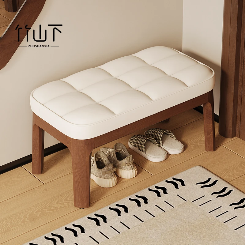 换鞋凳门口可坐网红款家用入户简约北欧经济型穿鞋凳客厅实木坐凳