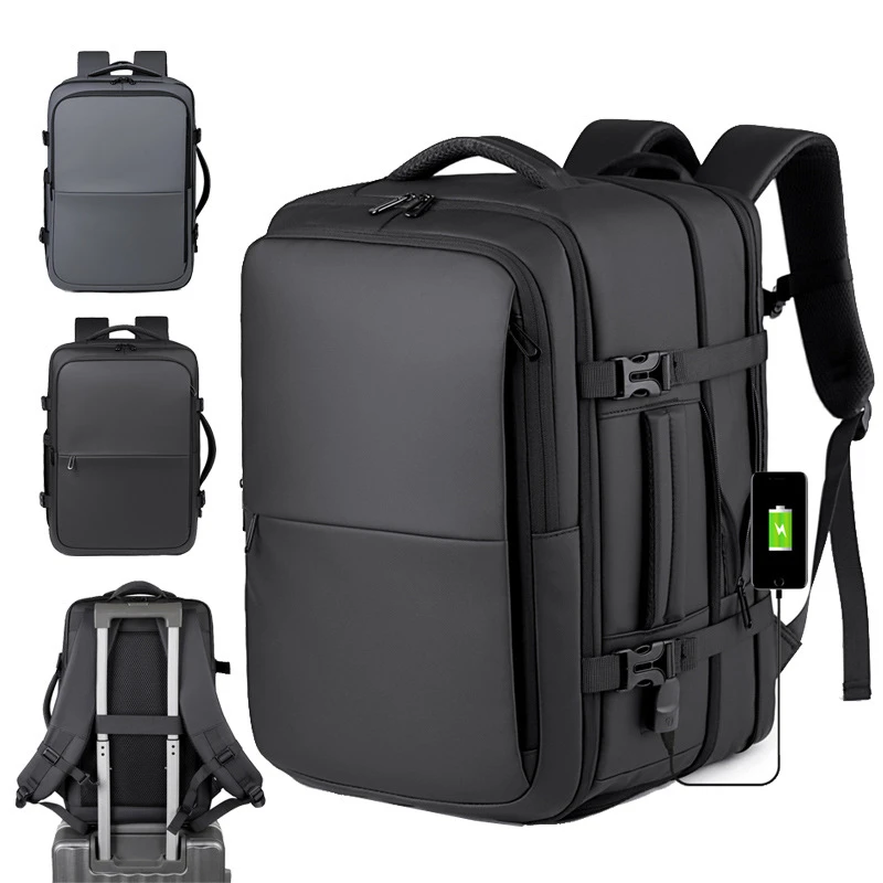 商务大容量男士双肩包新款多功能出差旅行包防水电脑包大学生书包