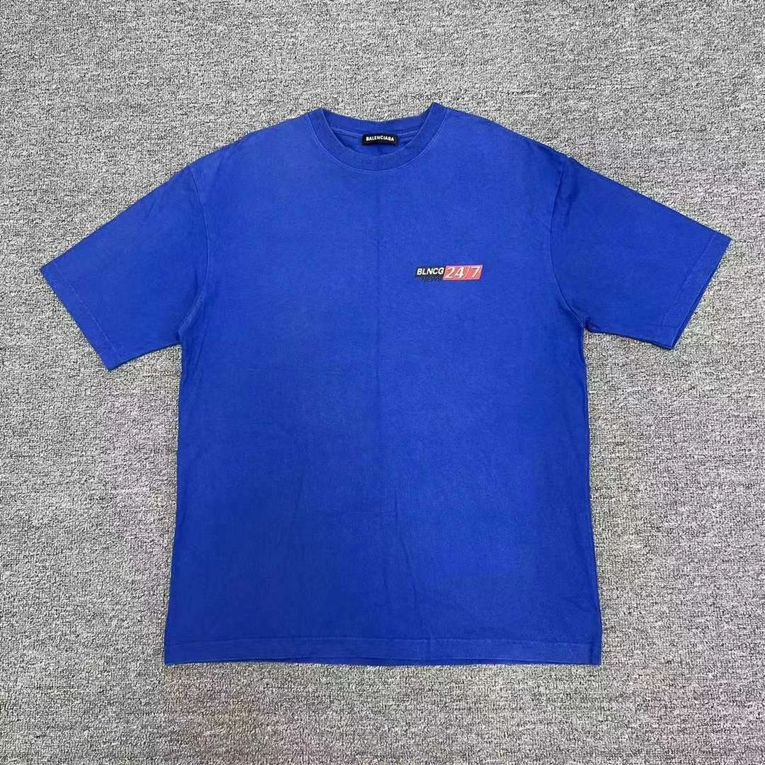 95新 Balenciaga/巴黎世家 24/7 字母印花短袖 M码