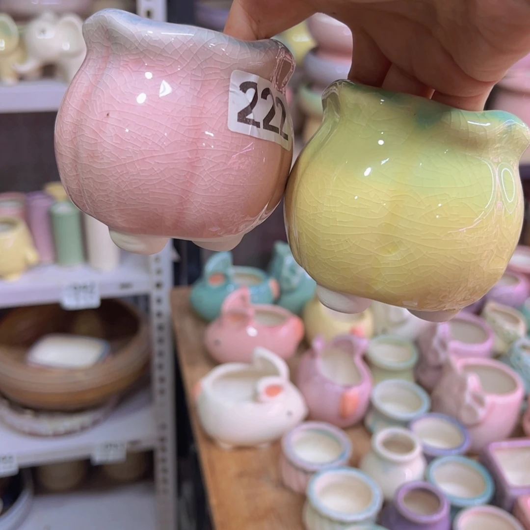 陶瓷花盆当场满12包邮