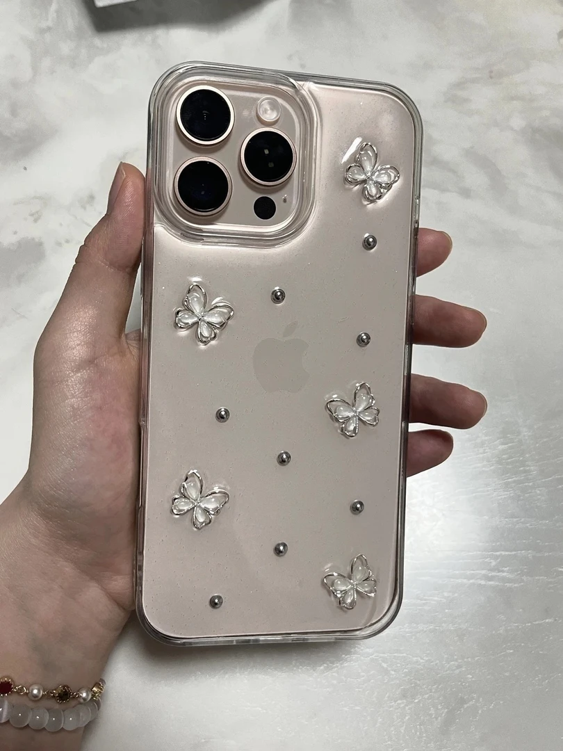 唯美ins高级感透明蝴蝶适用OPPOreno14/13手机壳A5/A3软K12套全包