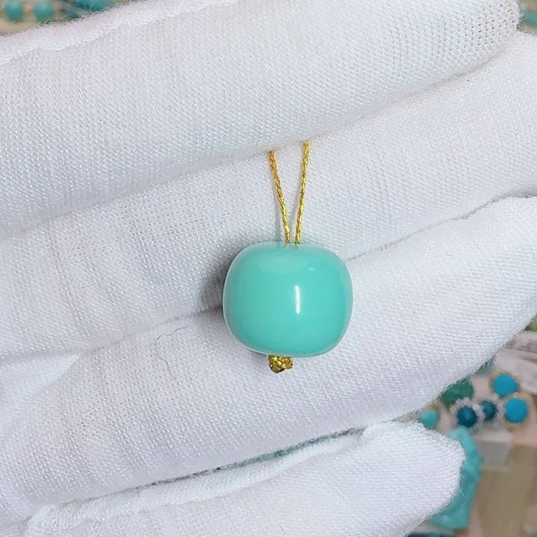 绿松石未镶嵌珠宝奇石果冻料老型珠13