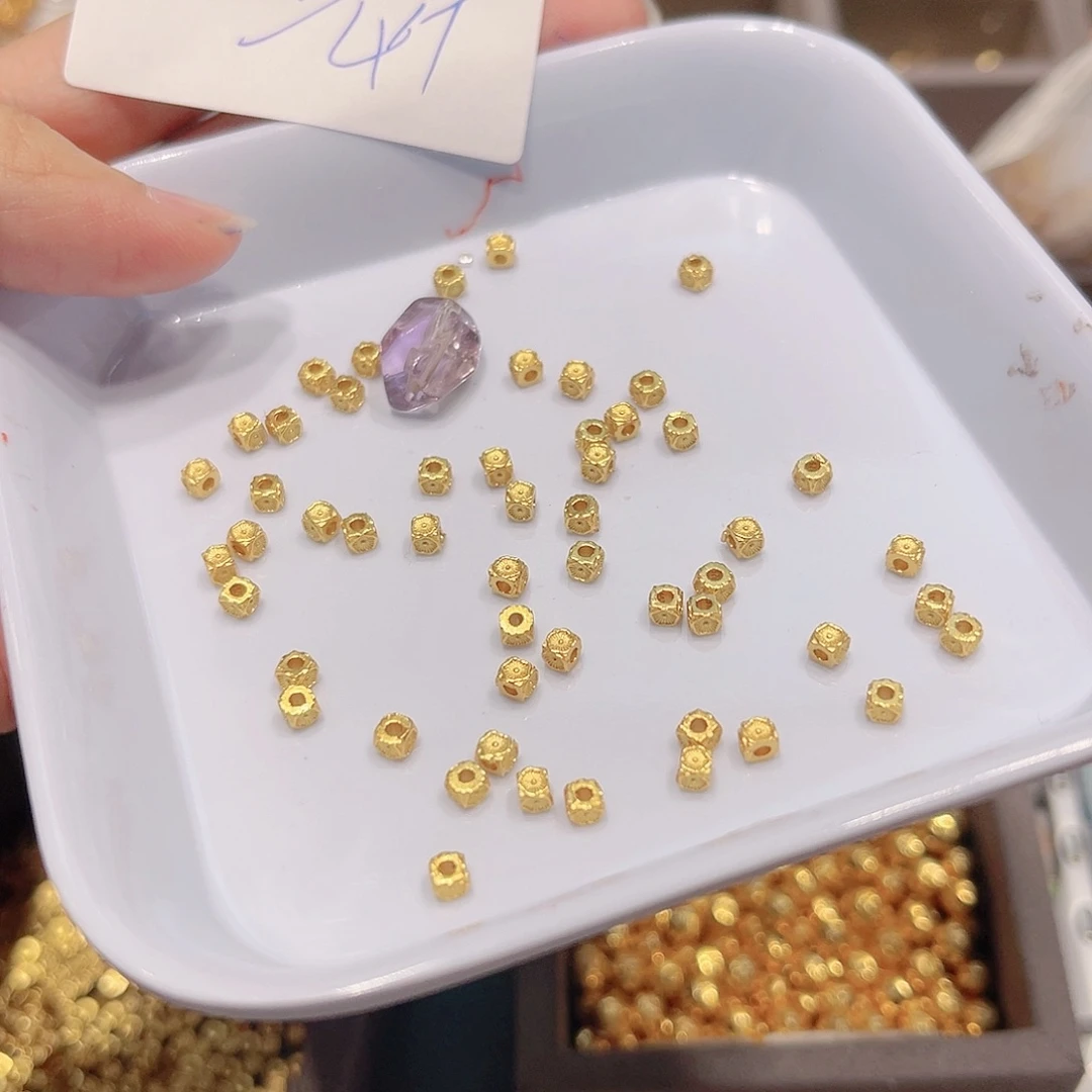 紫晶珠宝半成品银S925镀金镶嵌49