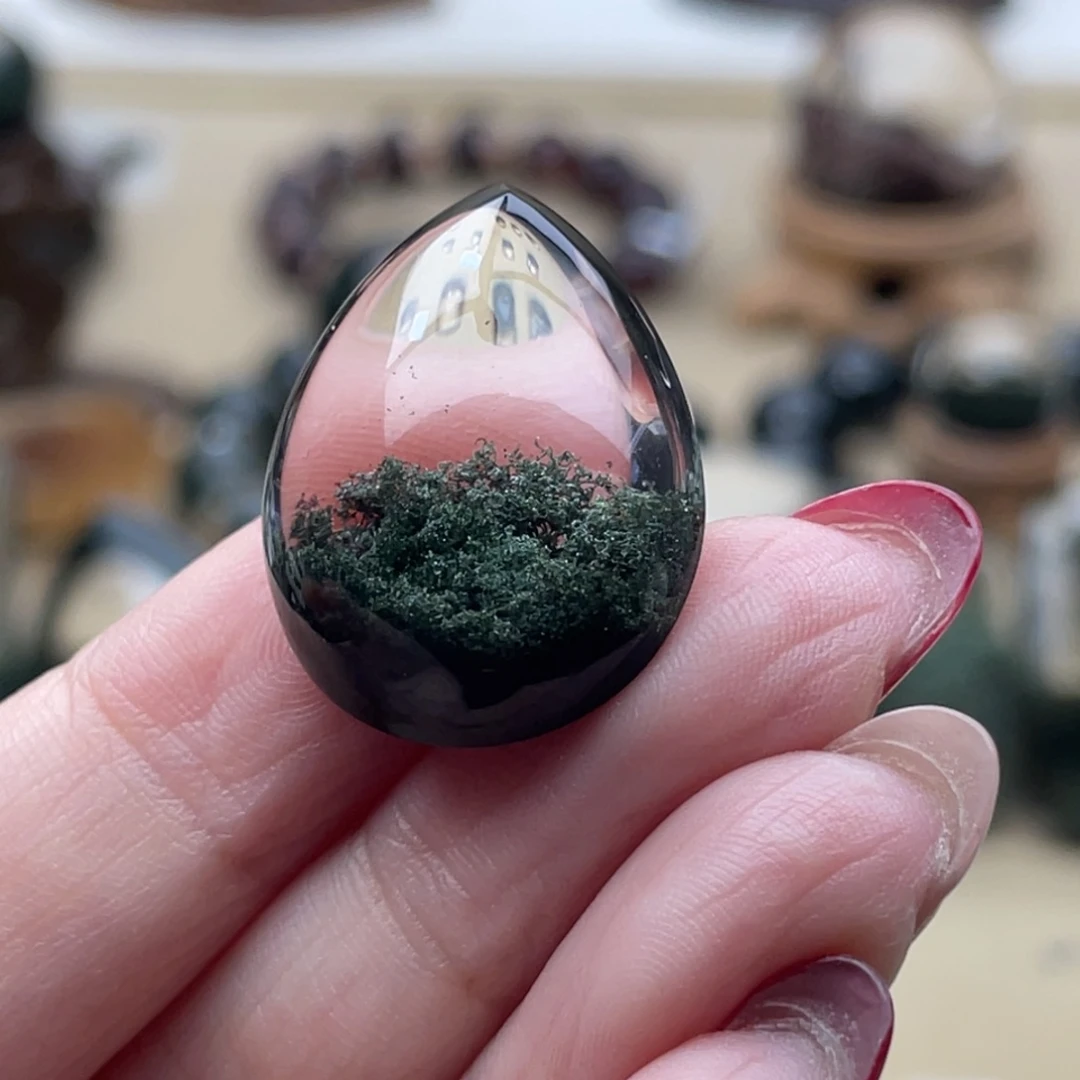 颈饰未镶嵌水晶绿幽灵吊坠