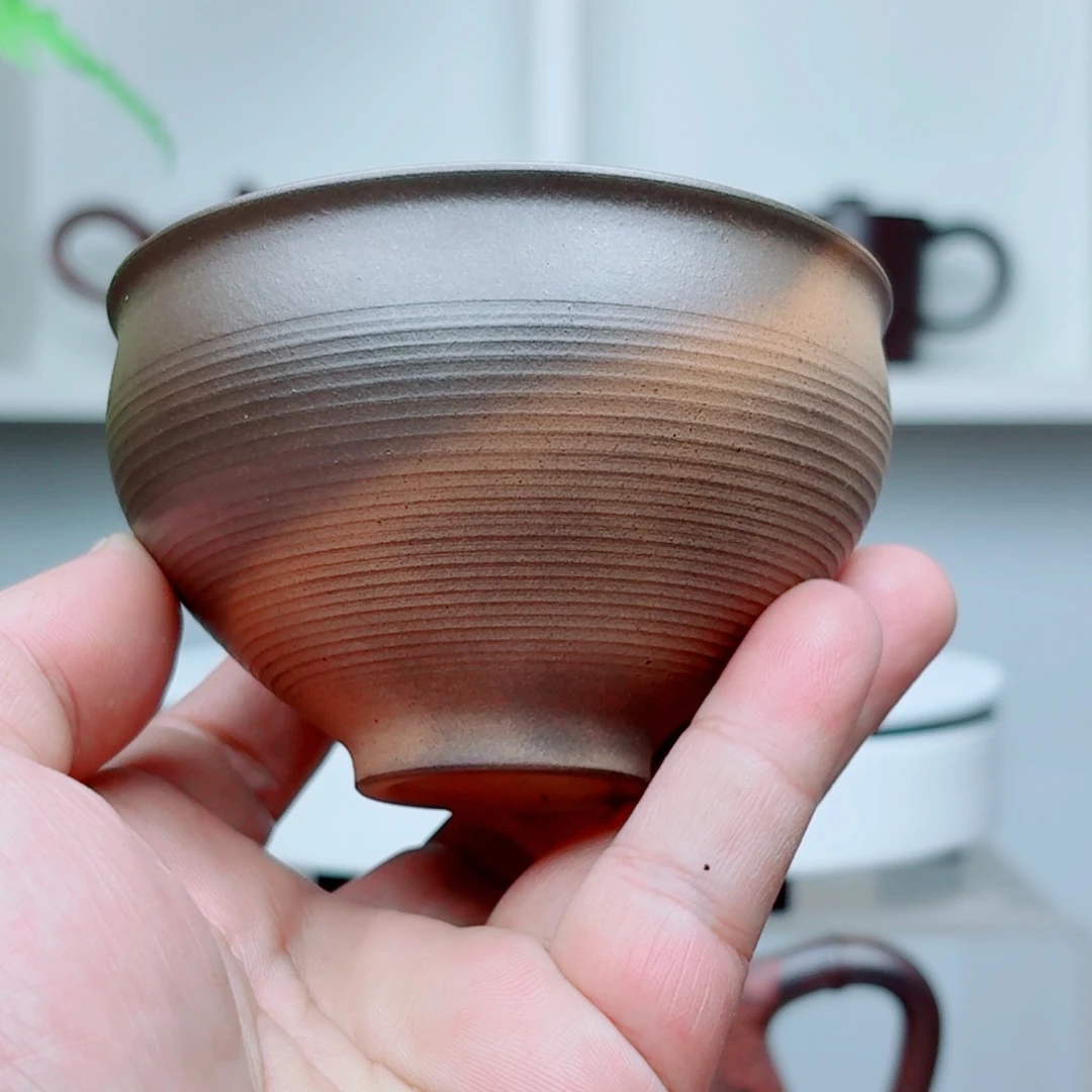 茶壶紫砂龙窑柴烧紫砂杯160毫升原矿紫泥红皮龙