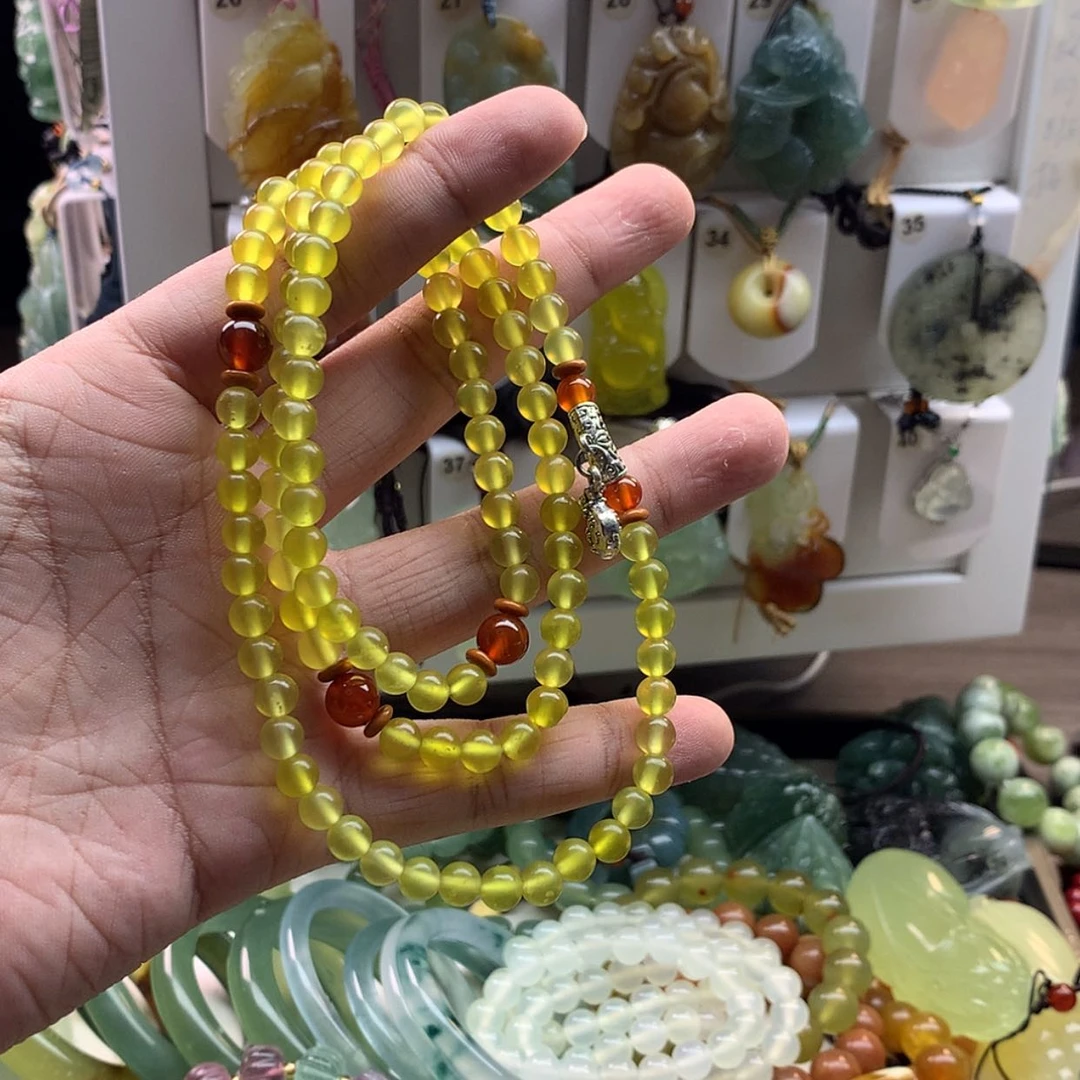 【闪购商品】蛇纹石玉未镶嵌颈饰