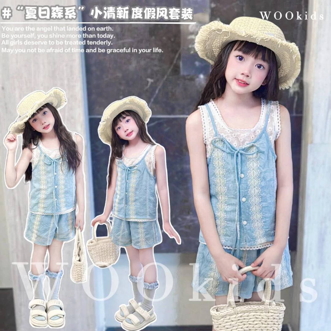 现货-WOOkids8【夏日森系】亲子童装设计师度假风套装 W25041704