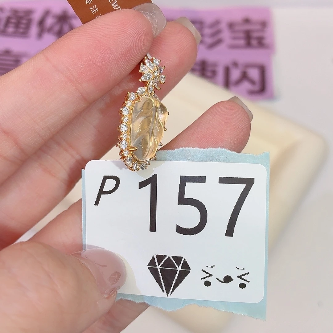 石英质玉银S925镶嵌珠宝半成品