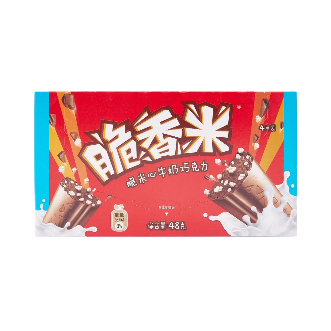 脆香米 脆米心牛奶巧克力 48g（4片）轻巧小片便携