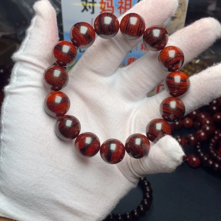 大***菜手串/手链檀香紫檀（小叶紫檀）印度小叶紫檀1.5虎皮