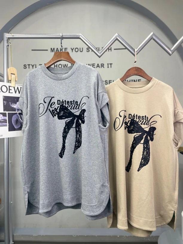 君家双色蝴蝶结半袖短袖