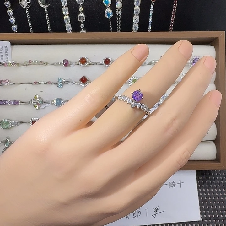 紫晶戒指合金2536