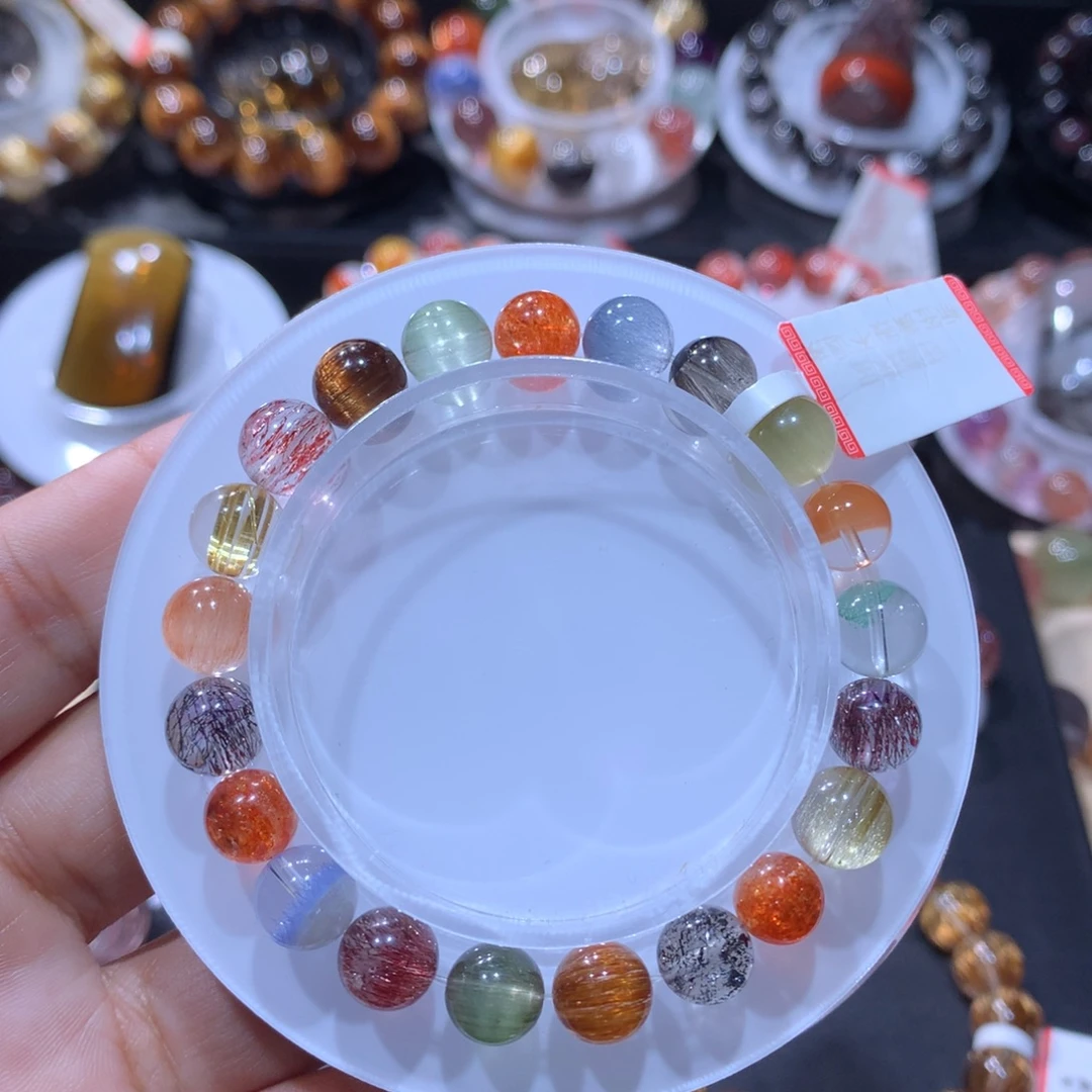 未镶嵌水晶手链水晶多宝8mm