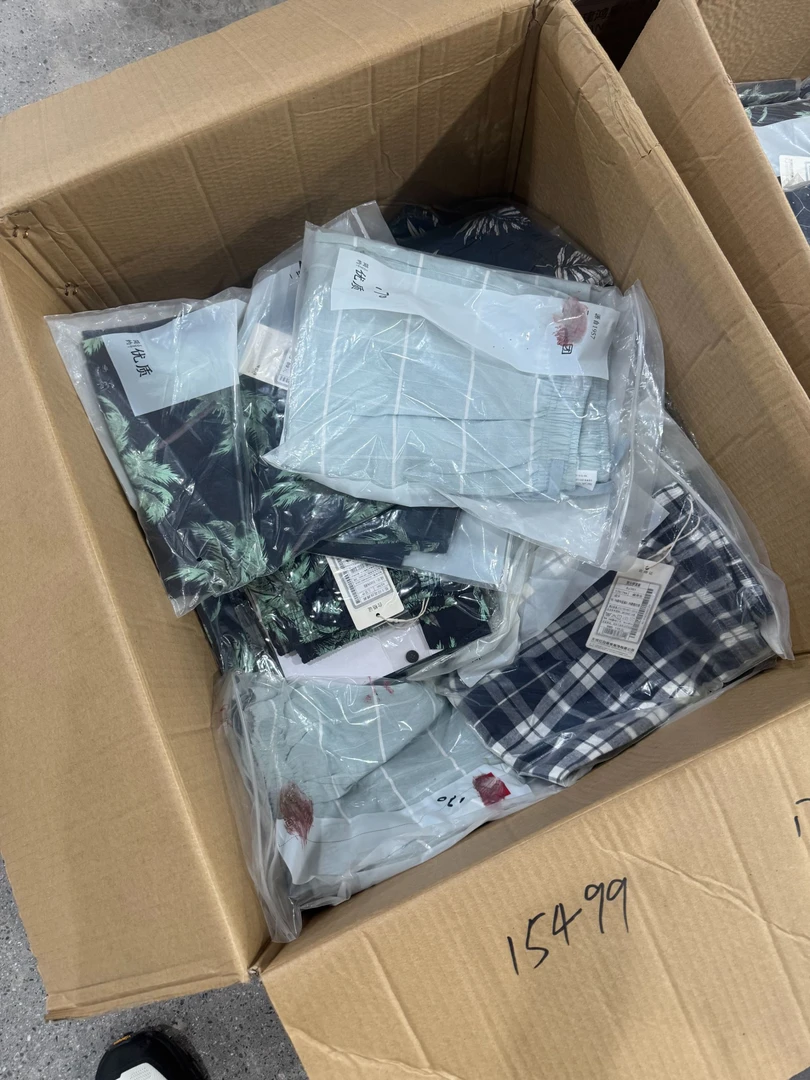 2条！颜色不挑！男士纯棉纱布沙滩裤！722