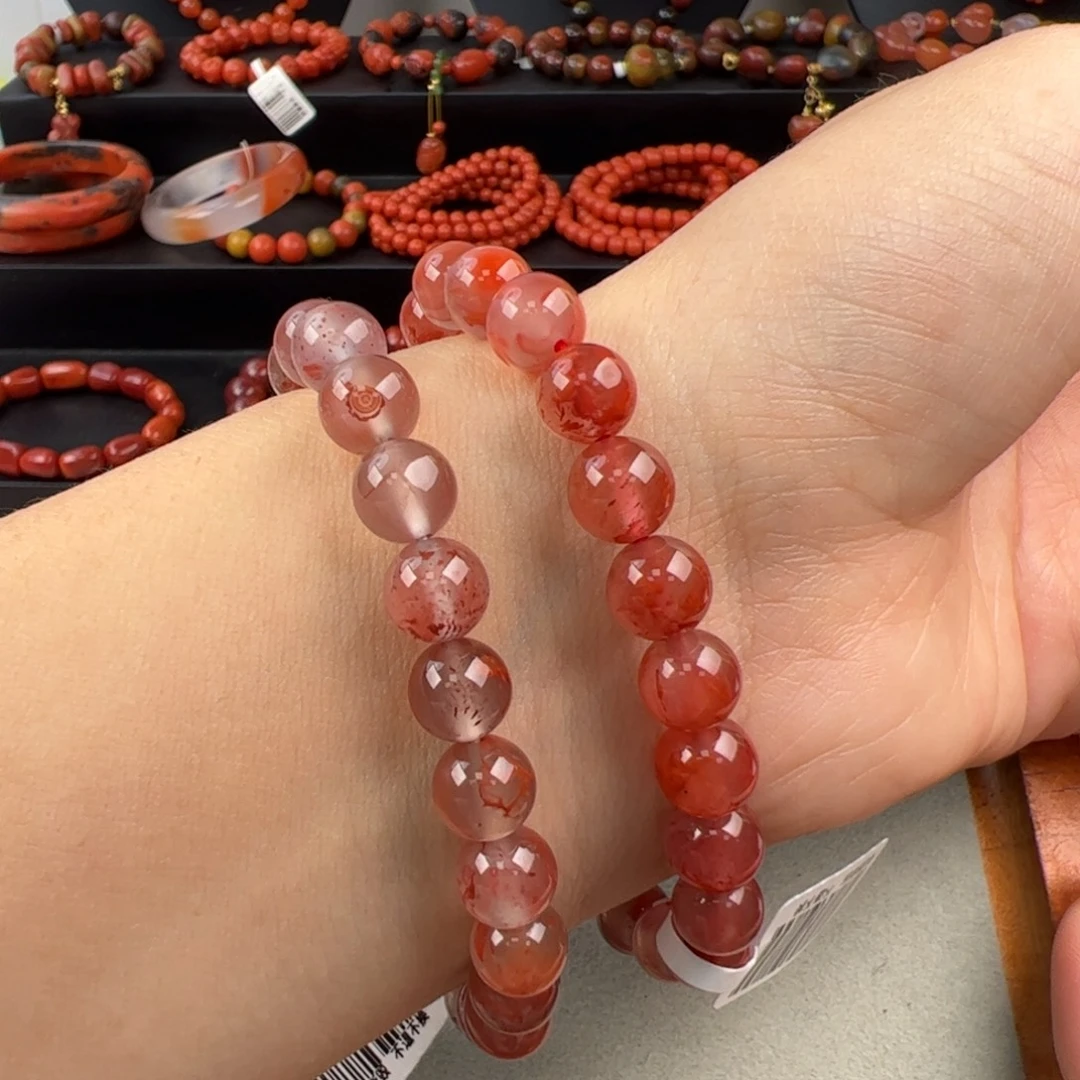 南红玛瑙未镶嵌（飘花手串8+发一）