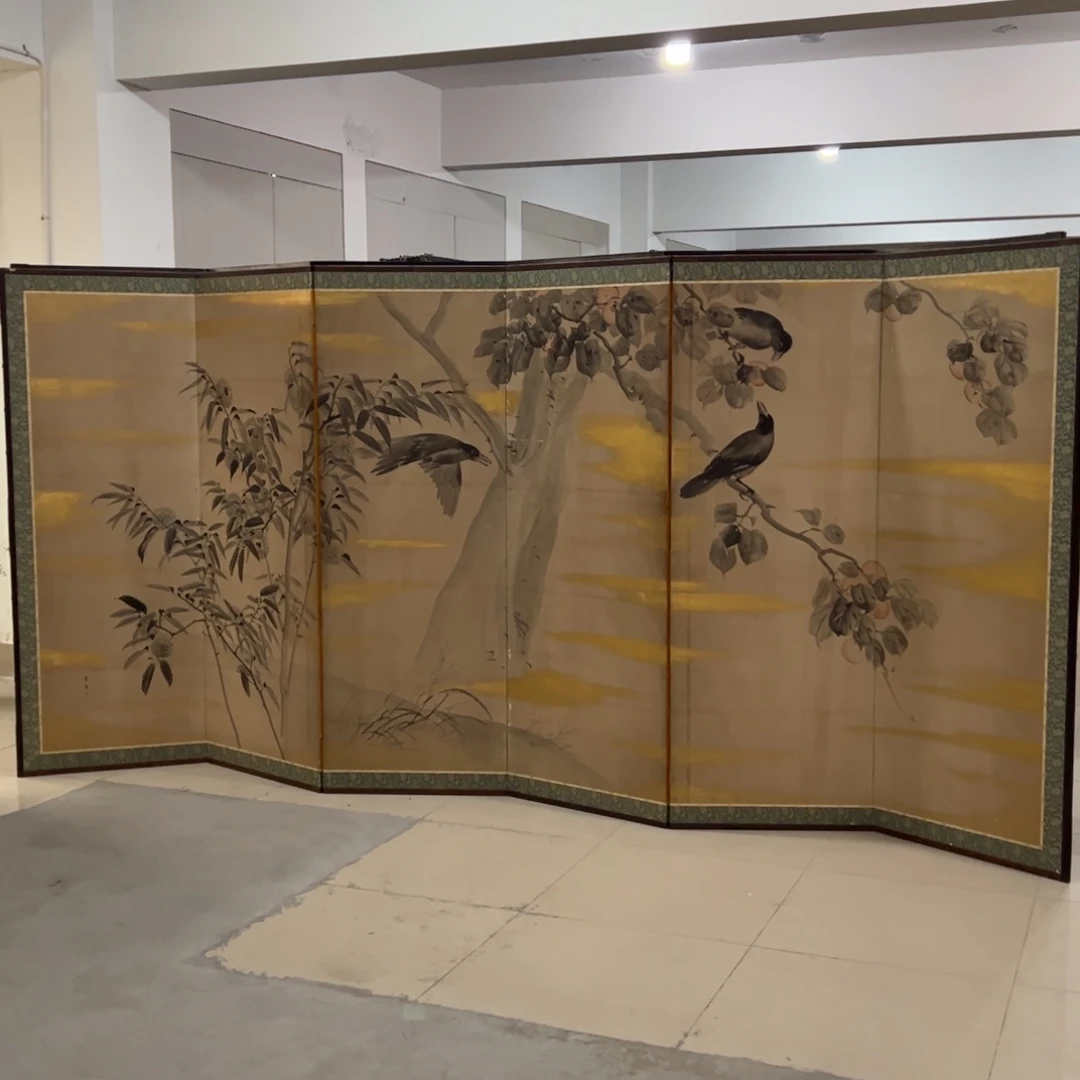 绘画屏风框画茶空间设计