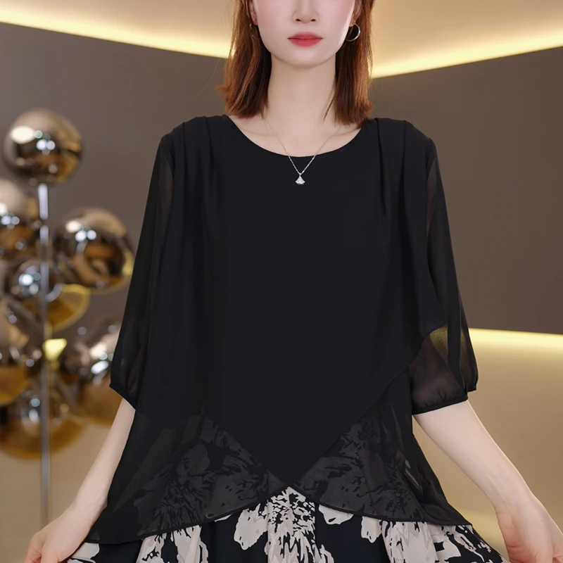 夏天透气短袖T恤女2025年夏季新款时尚百搭显瘦上衣 2982