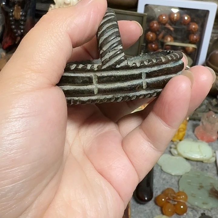 斩***野金属小铜蓝，手把件，