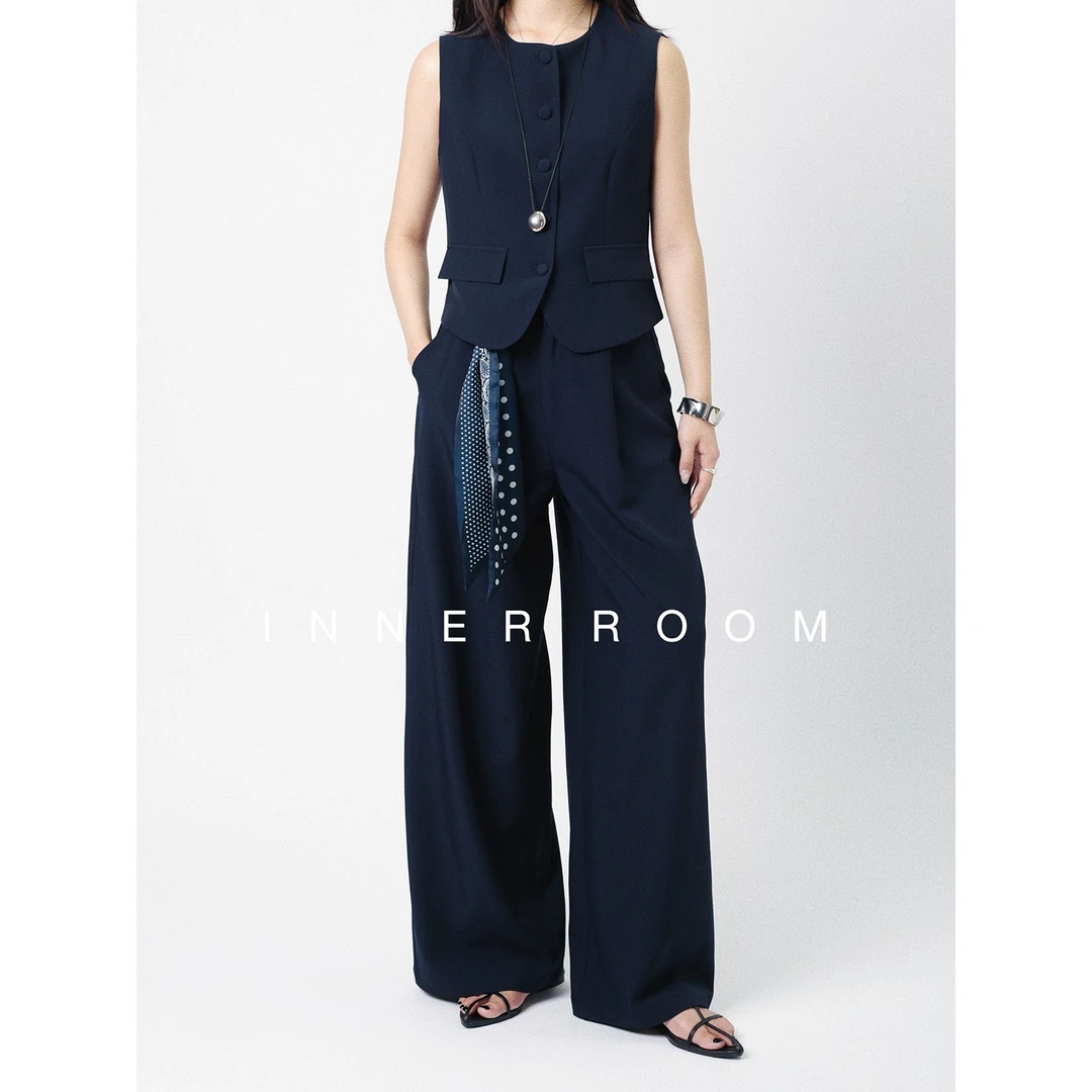 INNER ROOM高智感秋季法式老钱马甲套装女通勤洋气减龄显瘦两件套