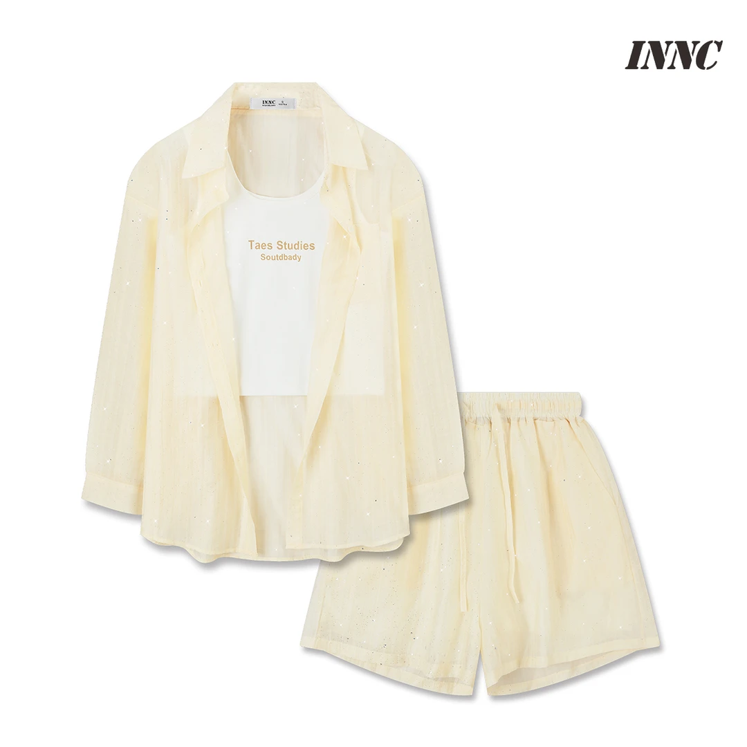 INNC满天星设计感衬衫+背心短裤三件套3151-1604614-X