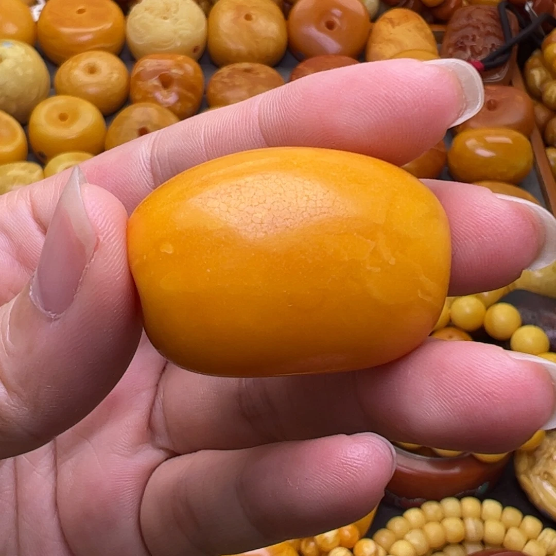 琥珀未镶嵌珠宝奇石管珠