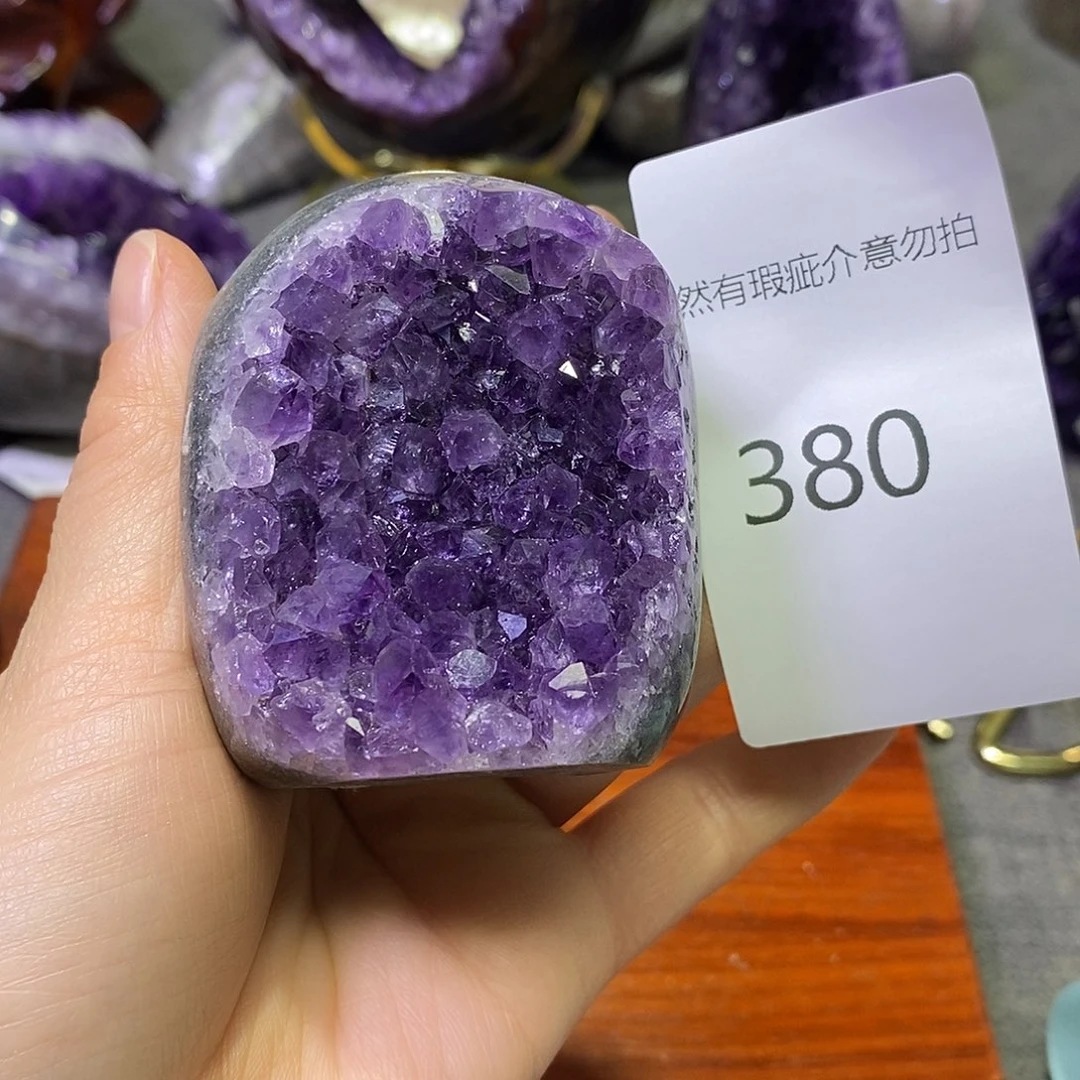 未镶嵌紫晶珠宝半成品