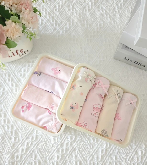 儿童内裤纯棉A类不夹屁屁全棉卡通平角小女孩中小童四角女宝短裤