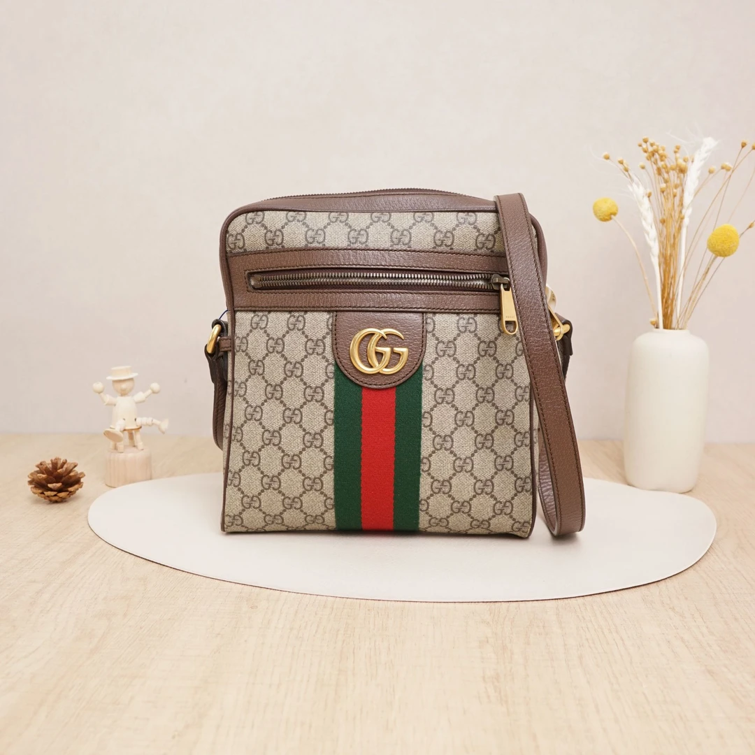 95新 GUCCI/古驰 ophidia系列邮差包小号DS024484