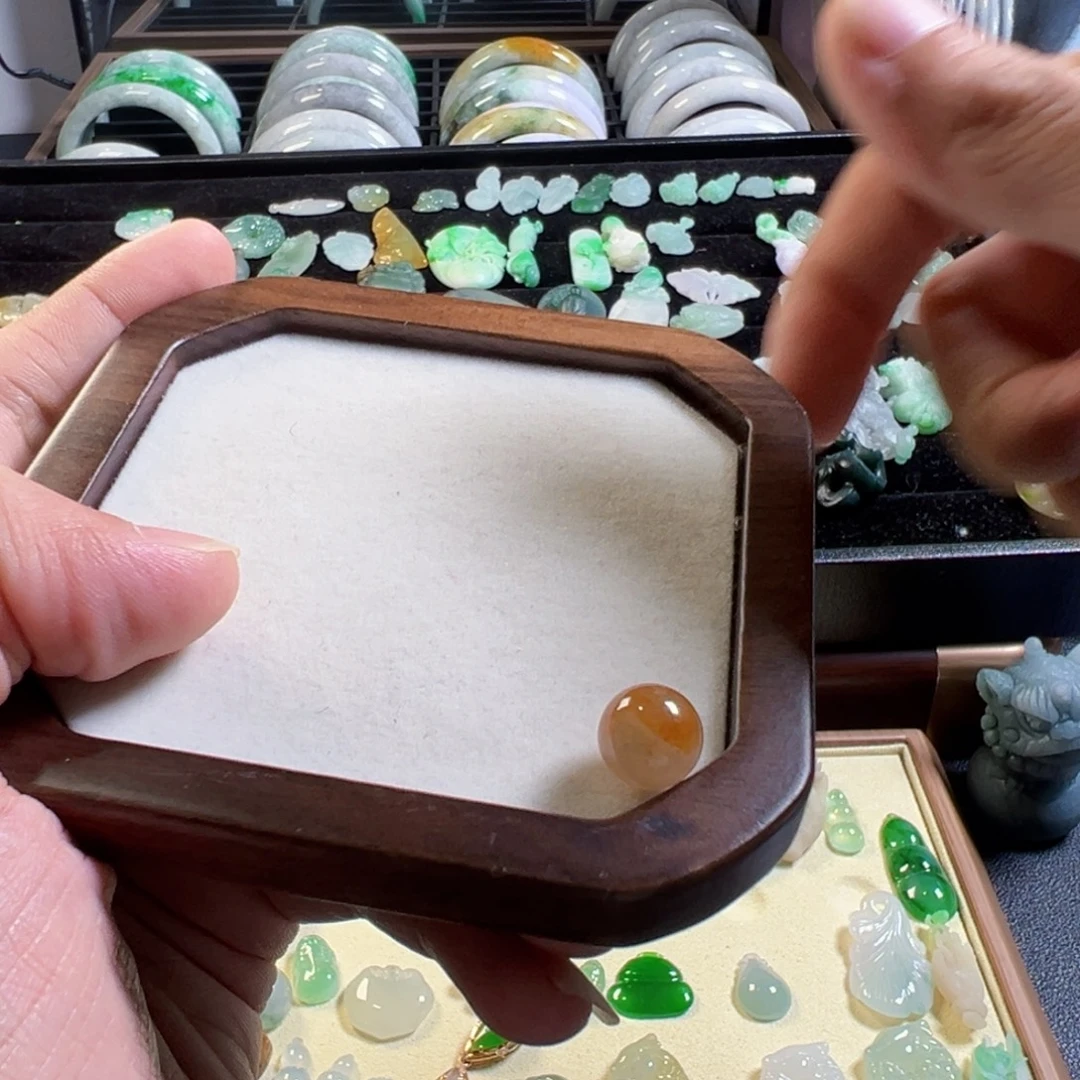 翡翠散珠红翡单珠