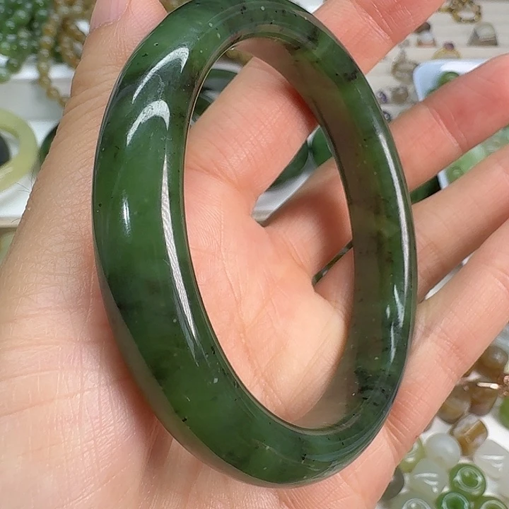 和田玉（碧玉）未镶嵌手镯59圈口