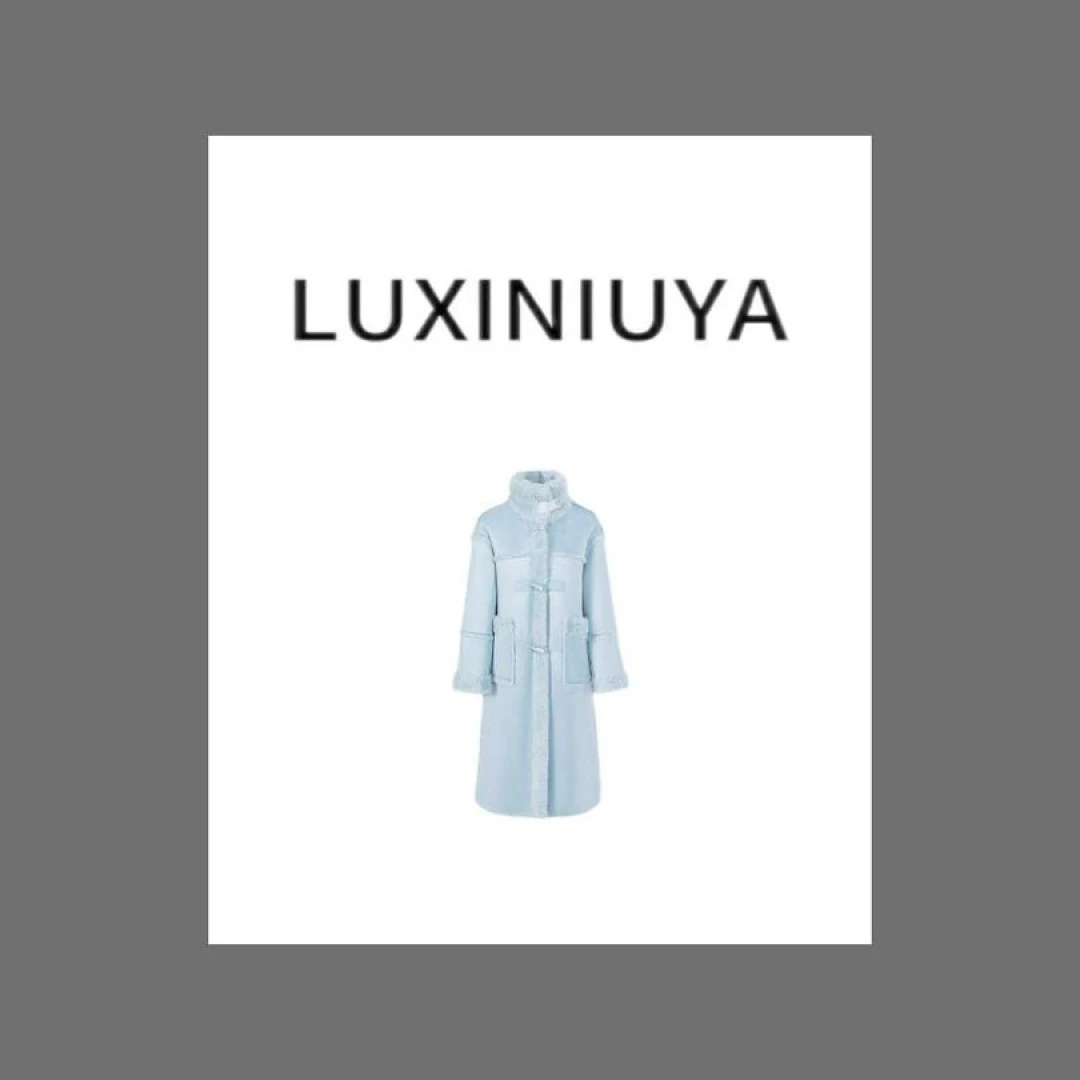 【LUXINIUYA】冬日暖阳  毛毛外套冬季新款加厚大衣#CX2370