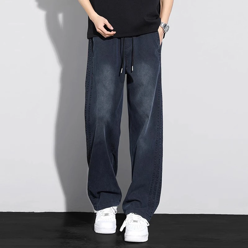 2025天丝牛仔裤男士2025新款男裤夏季薄款宽松直筒休闲裤子男款潮