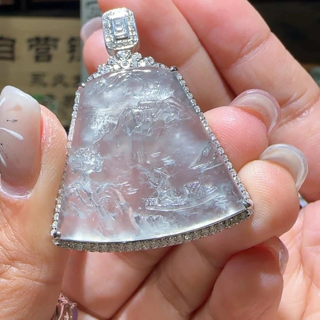 【闪购商品】翡翠颈饰18K金镶嵌缅甸