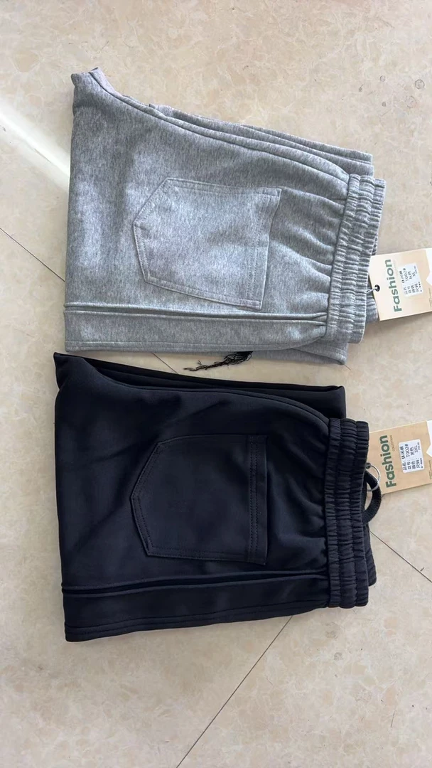 长裤中腰春夏秋季吸汗休闲宽松裤男女同款夏季黑色裤子