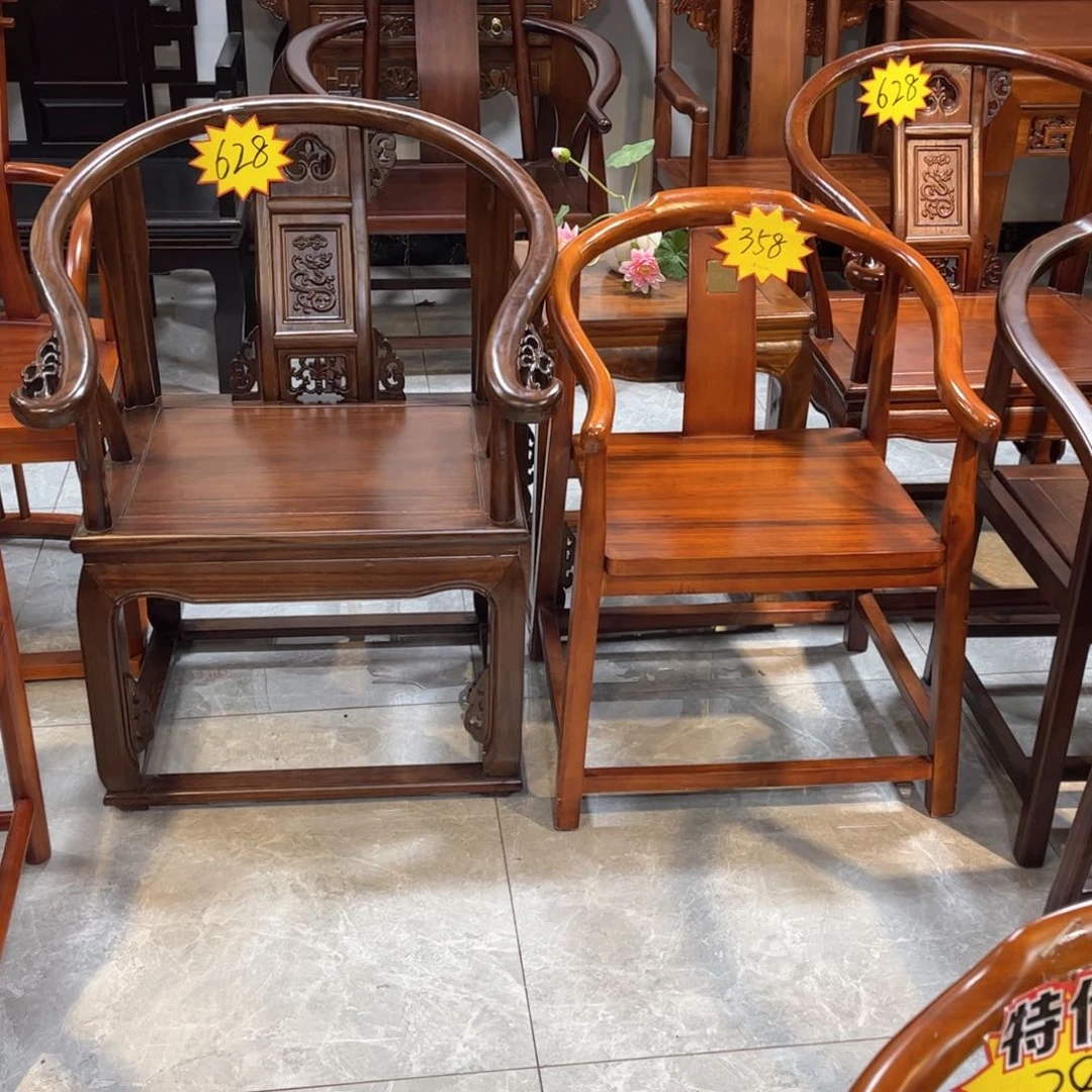 玻璃实木椅子4个