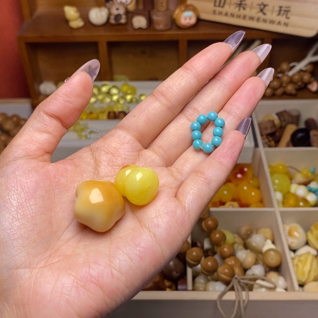 随***ღ吊坠猴头核桃星星葫芦绿卡