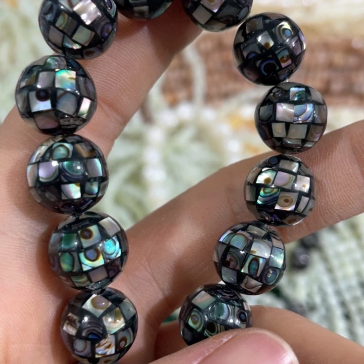 贝壳非金属2颗12mm鲍鱼贝华珍珠