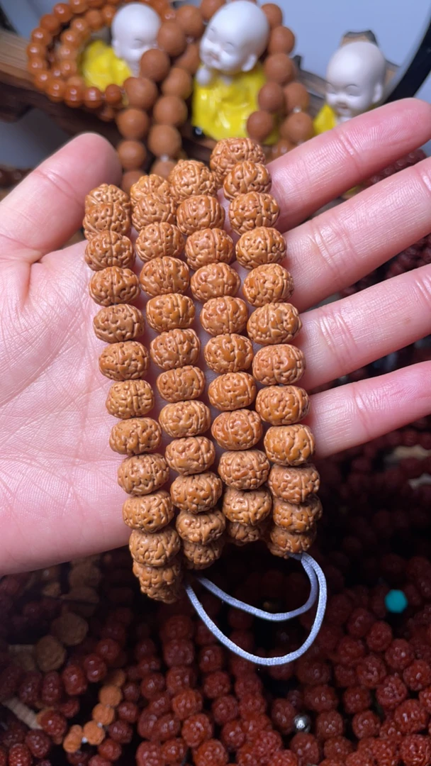 印尼小金刚108颗11mm六瓣多圈手串脖挂手链文玩男女菩提原皮