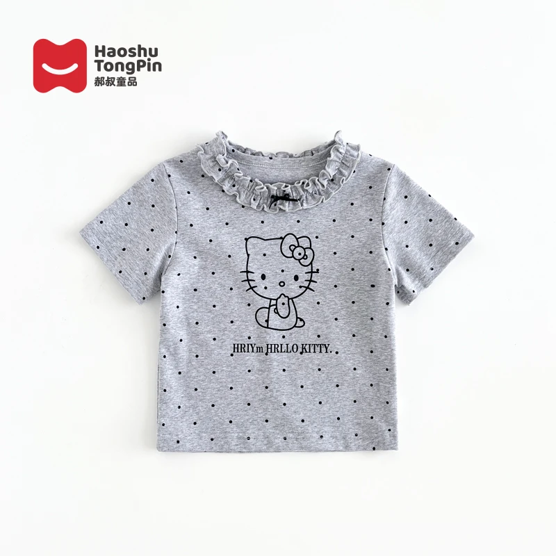 【现货】郝叔童品夏季新款时尚女童短袖T恤2025洋气高货韩版HL5239