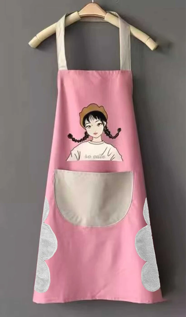 （1）家用粉色卡通围裙