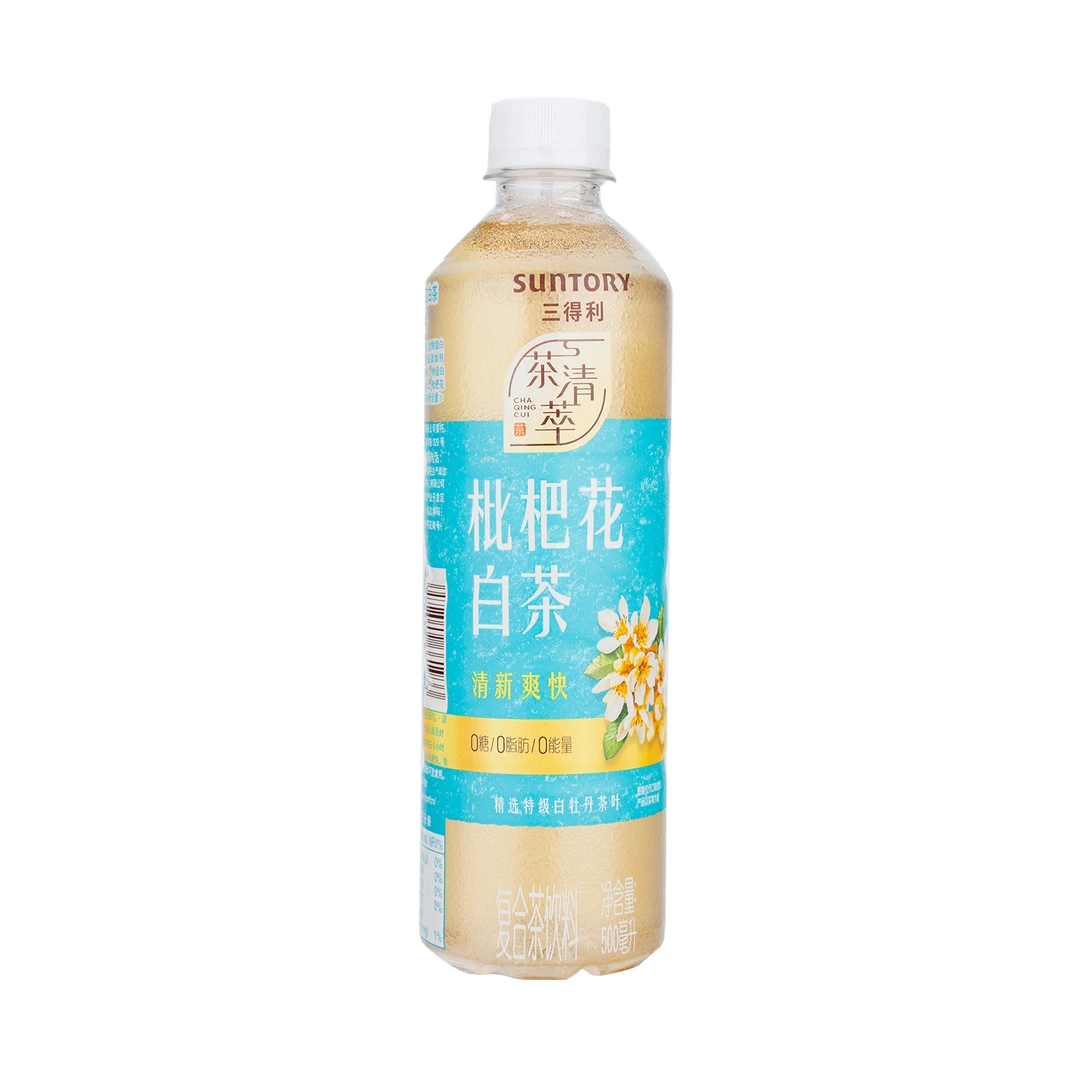 三得利 枇杷花白茶 复合茶饮料 无糖 500mL