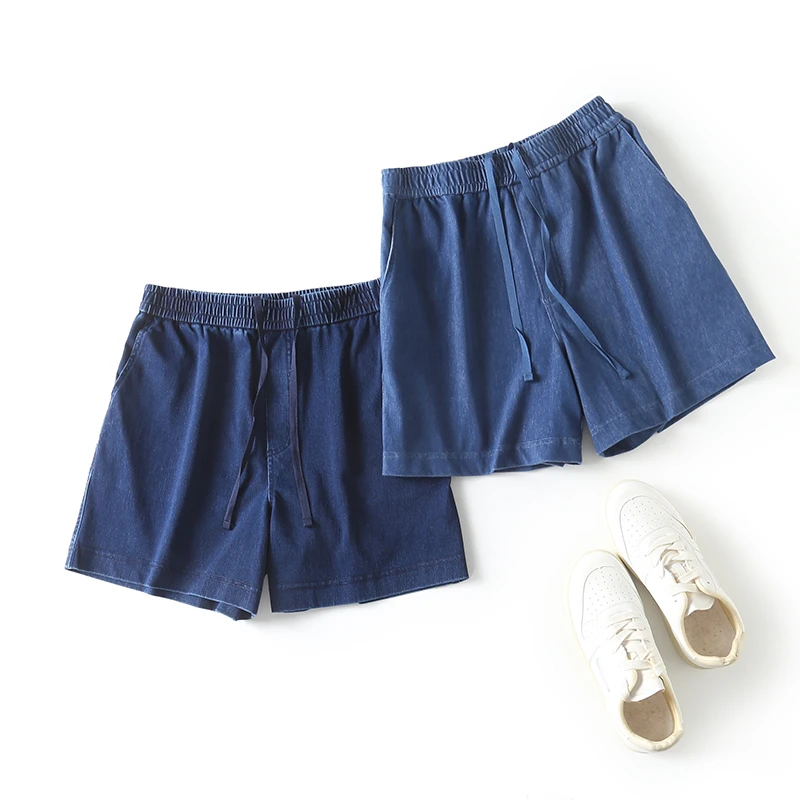 特！舒适显瘦高弹力松紧腰简洁牛仔短裤W3868女装V1825